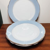 Round faience serving dishes from Lunéville KG, antique French, 50s