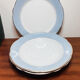 Round faience serving dishes from Lunéville KG, antique French, 50s