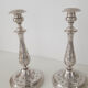 Pair of old candlesticks silver metal Christopfle