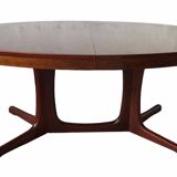 Oval extendable table designed 1960 Baumann style