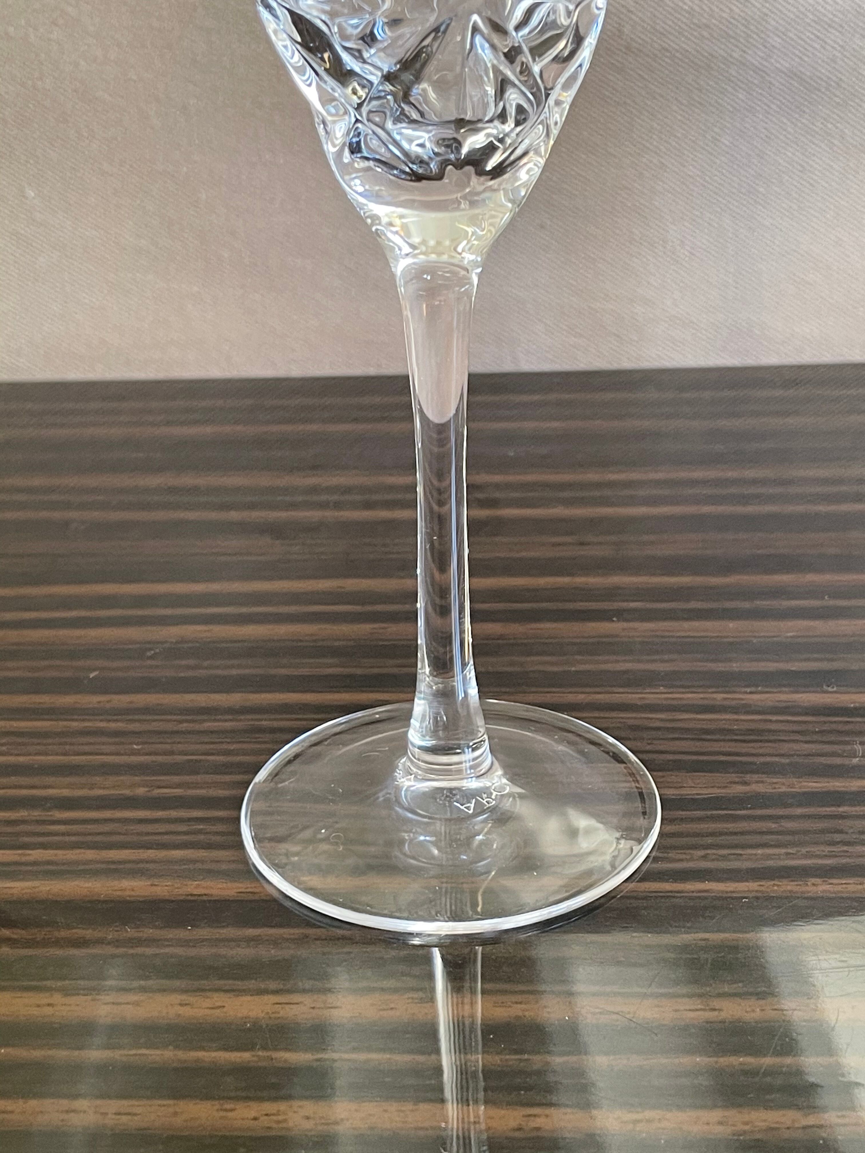 4 champagne flutes arc France h 21 cm vintage