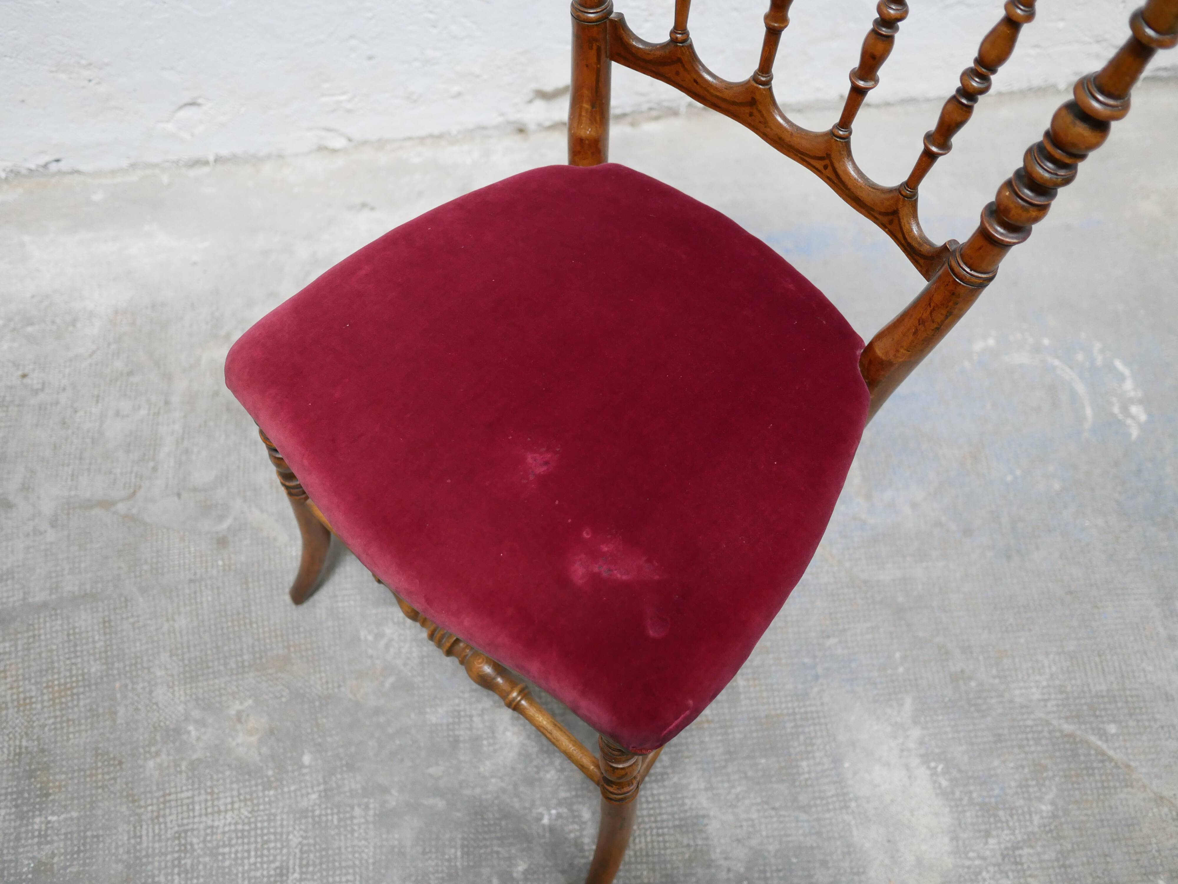 Old Napoleon III wooden chair