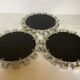 Trio of silver-framed mirrors