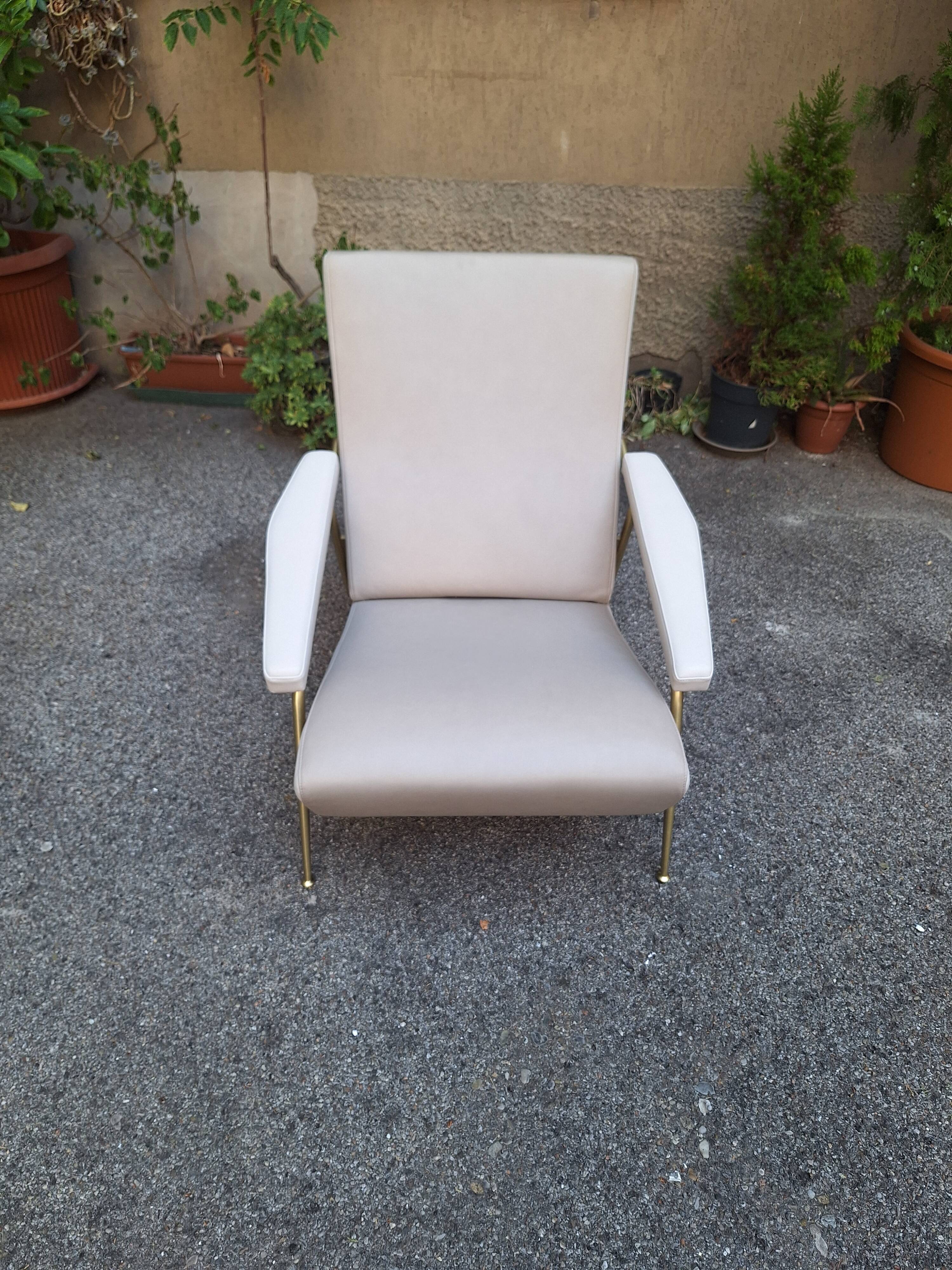 poltrona D.153.1 deza distex en cuir gio ponti pour molteni