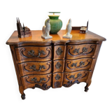 Chest of drawers with walnut drawers