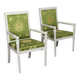 Antique lacquered wooden armchairs with decorations, Italy, 20th century