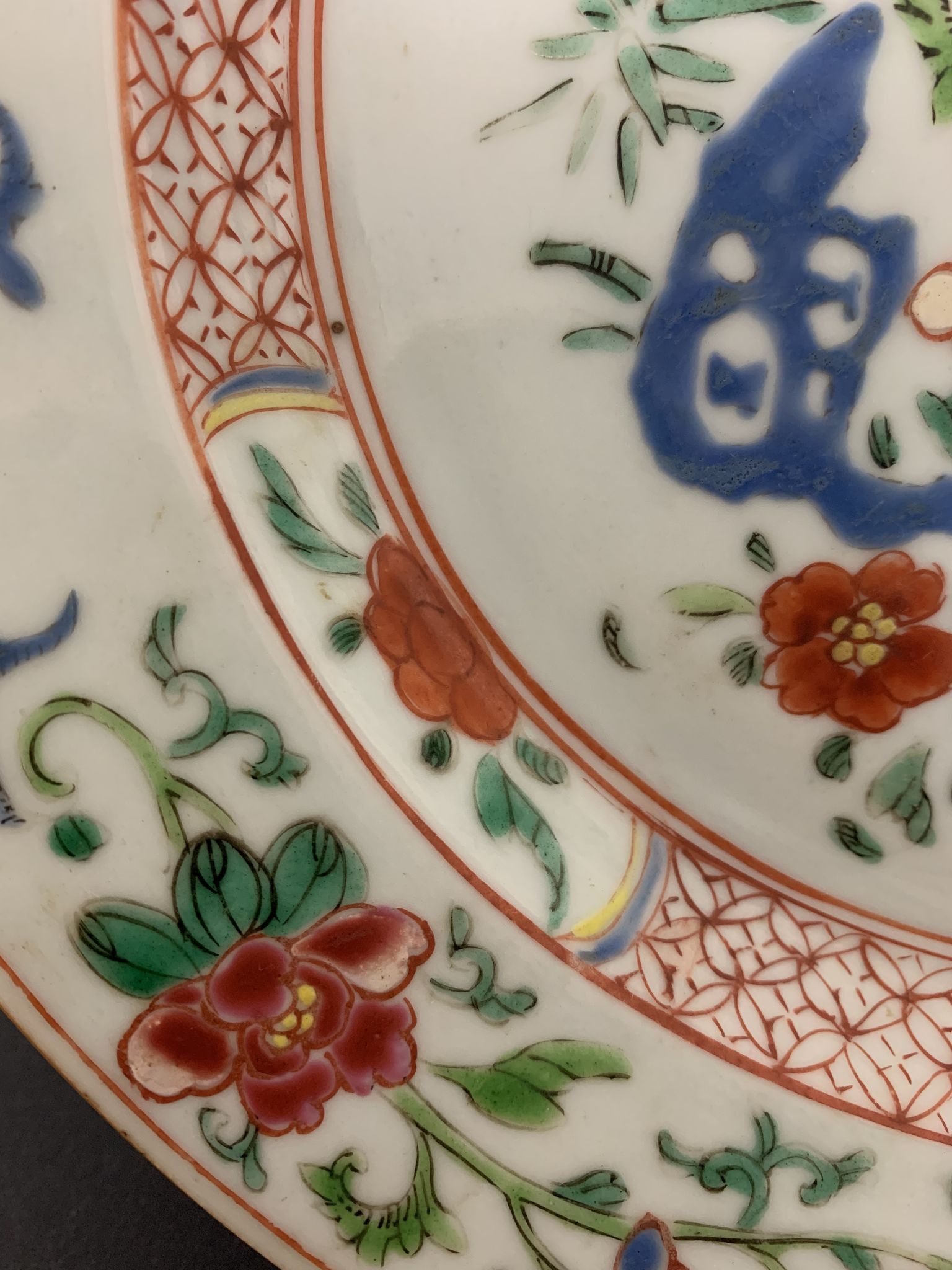 Chinese plate in porcelain pink family, late eighteenth century