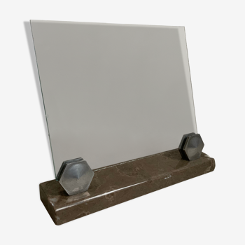 Photo holder in marble and old metal