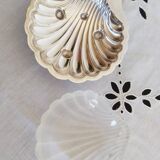 Silver scallop butter dish