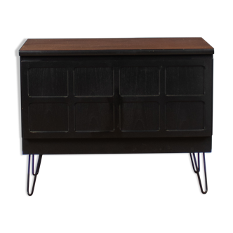 Retro 1960s painted nathan squares sideboard tv cabinet on hairpin legs