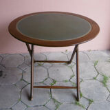 Round and folding bridge table