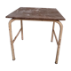 Workshop table wooden top metal base
