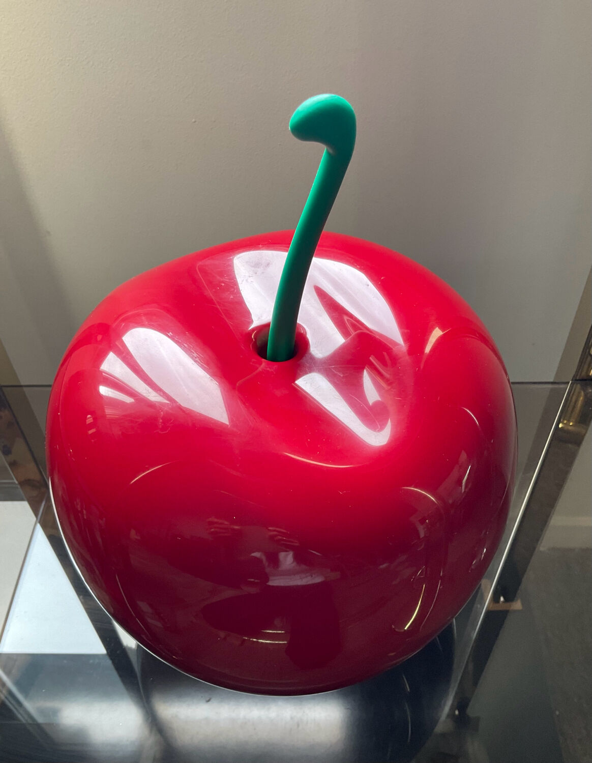 Vintage apple plastic ice bucket 80s