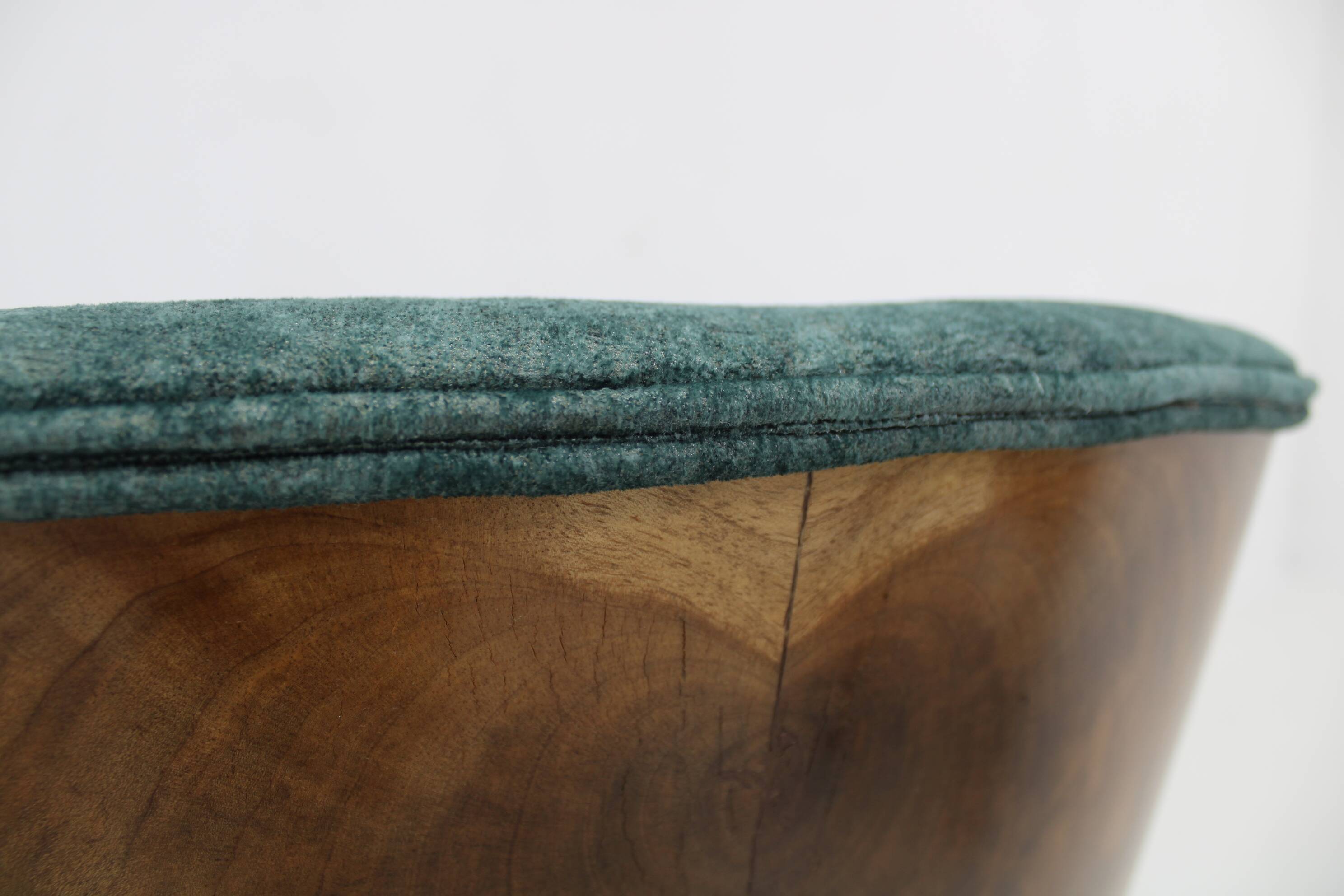 1940s Pair of Chairs with Stool, Italy