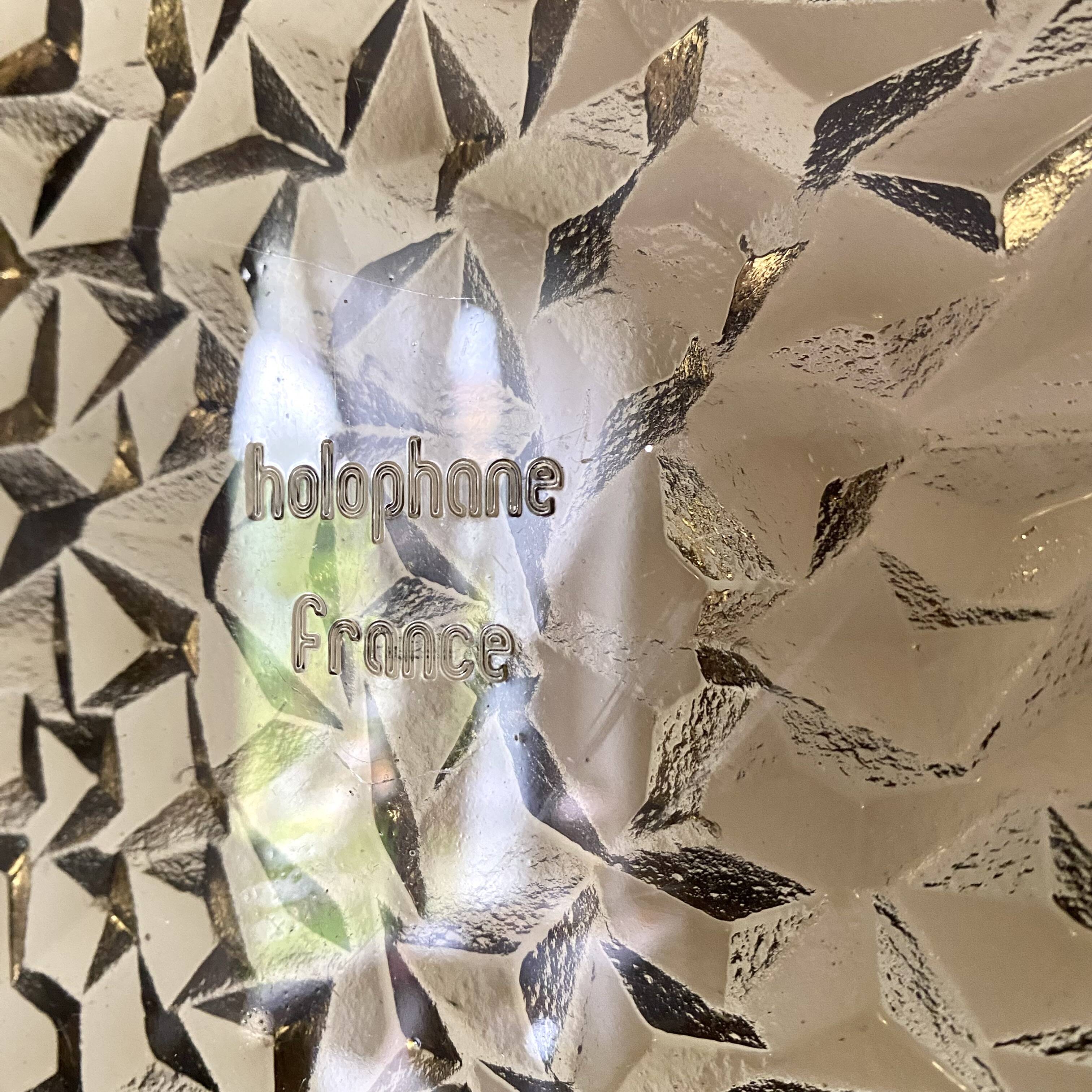 Vintage holophane glass ashtray France, 1970