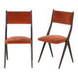 Set of 2 compass leg chairs, Thames model by Gaetano & Alessandro Besana