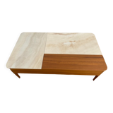 Table basse Calligaris en noyer et céramique