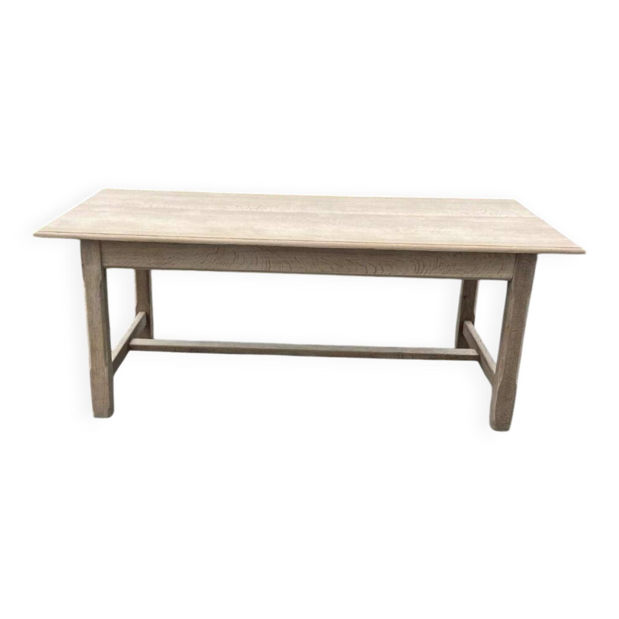 Raw wood dining table