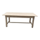 Raw wood dining table
