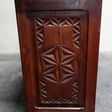 Carved pine sideboard, mountain folk art, 1950s