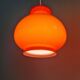 Trio de suspensions vintage en opaline orange, 1960-70