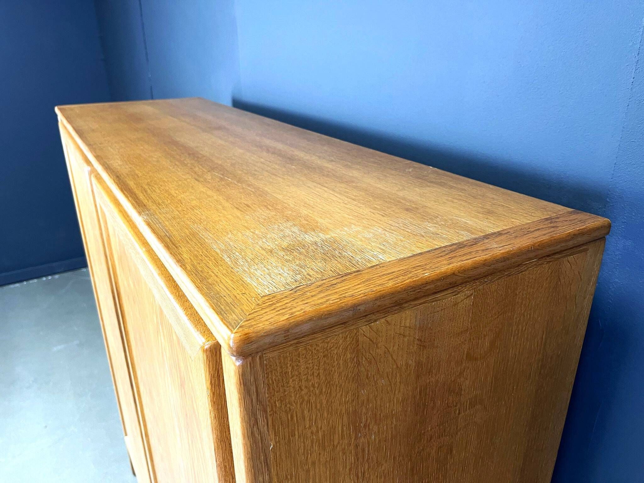Vintage Belgian oak cabinet, 1970s