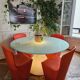 Table lumineuse ED et 4 chaises Zoe – Slide, design Guglielmo Berch