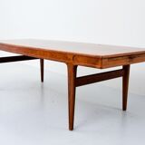 Table basse en bois de rose de Johannes Andersen Danemark années 1960