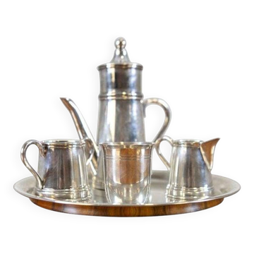 Service à café en argent massif, années 1920, ensemble de 5 pièces