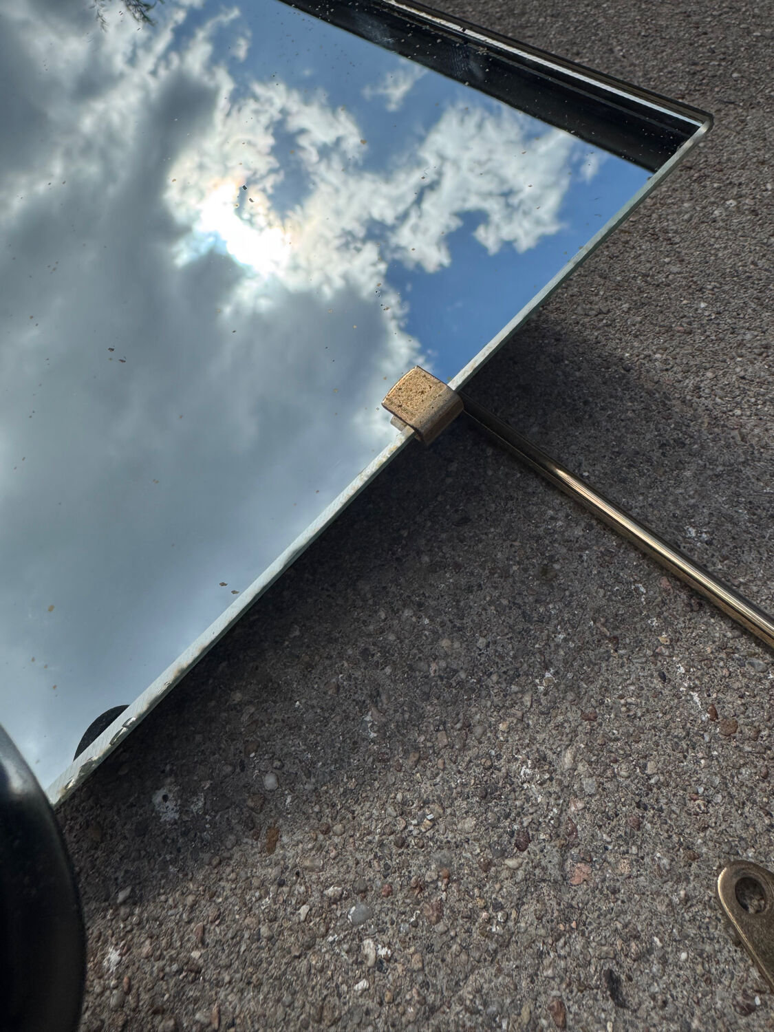 Wall-mounted coat rack mirror from the 1960s.