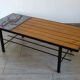Table basse céramique et bois années 60