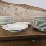 Set of Cérabel porcelain soup and dinner plates from Baudour