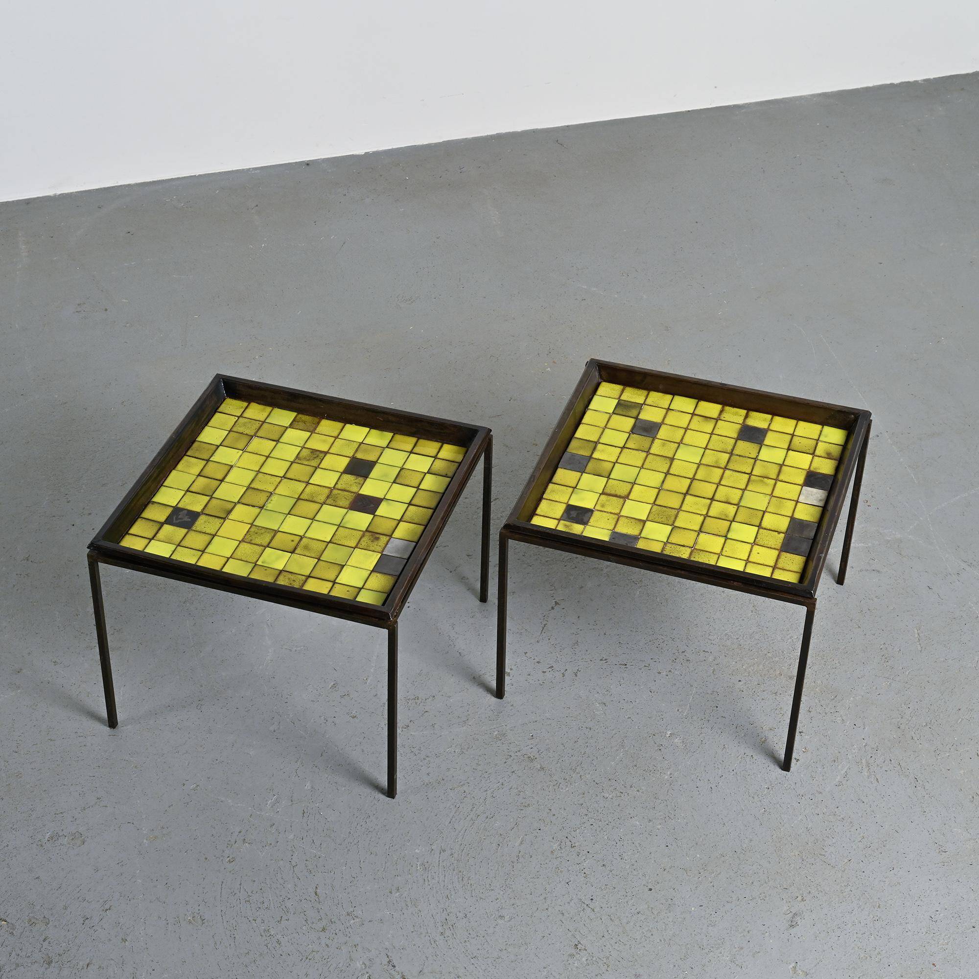 Pair of coffee tables by Mado Jolain & René Legrand, circa 1955