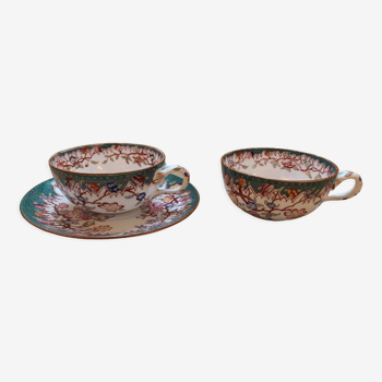 2 cups and 1 saucer Sarreguemines