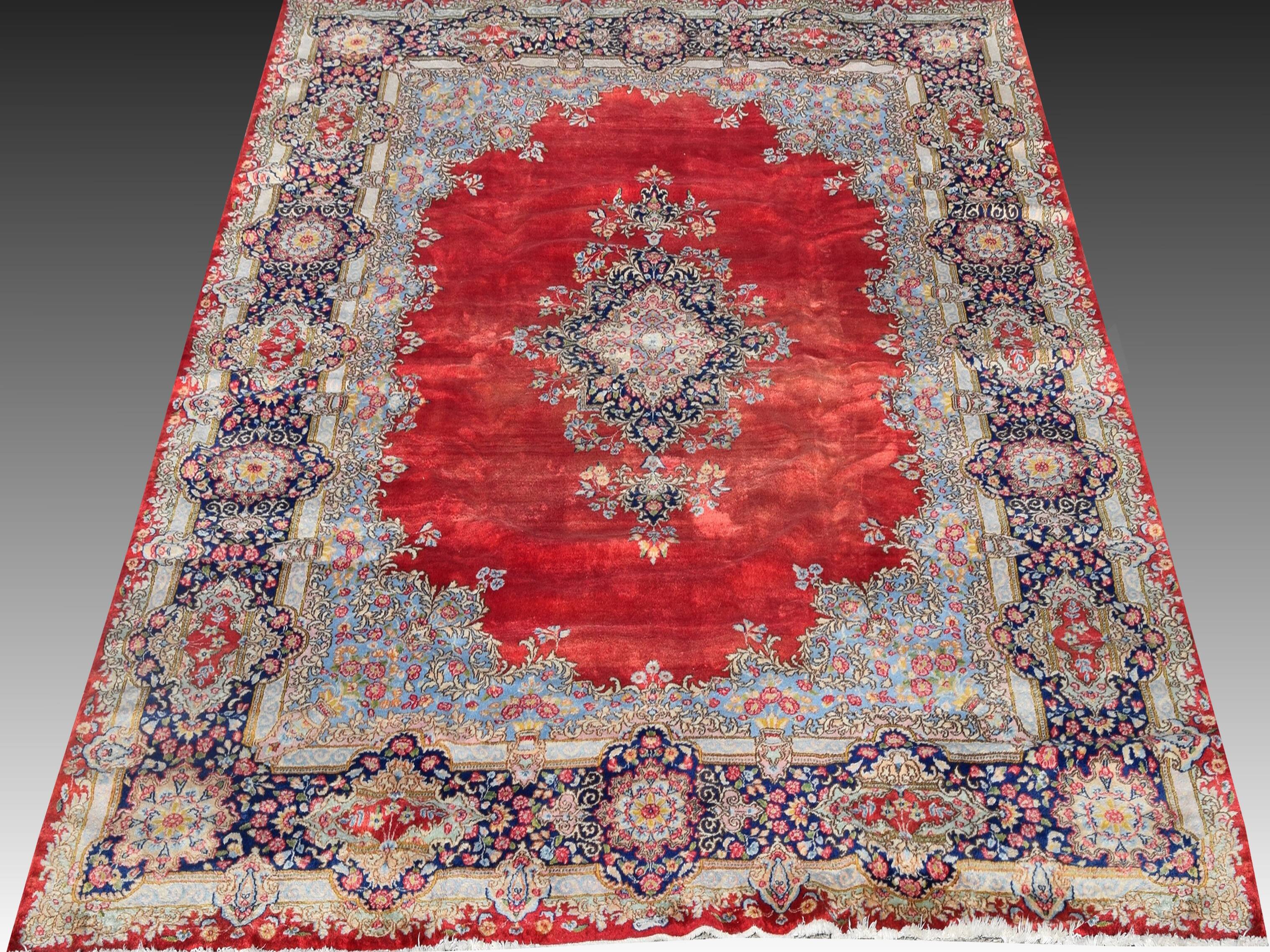 Large Oriental Carpet Iran KIRMAN: 4.85 x 2.95 Metres