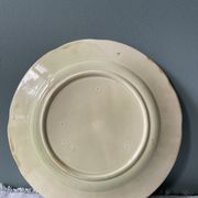 Set of two plates late nineteenth in slip Jeanne d'Arc
