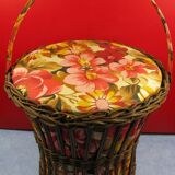 Vintage wicker worker design 70s