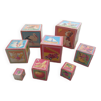 Stackable wooden cubes