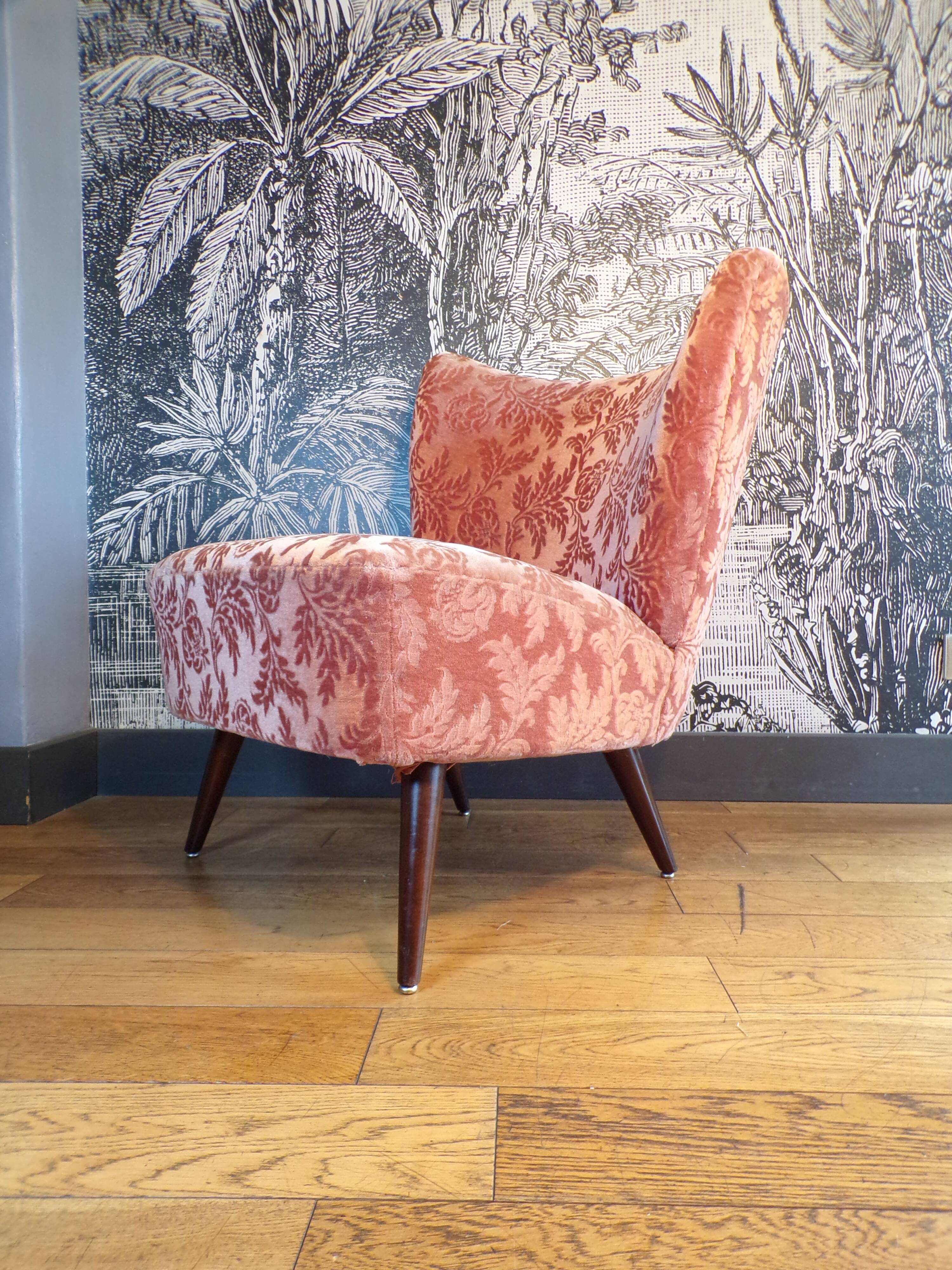Pink cocktail armchair