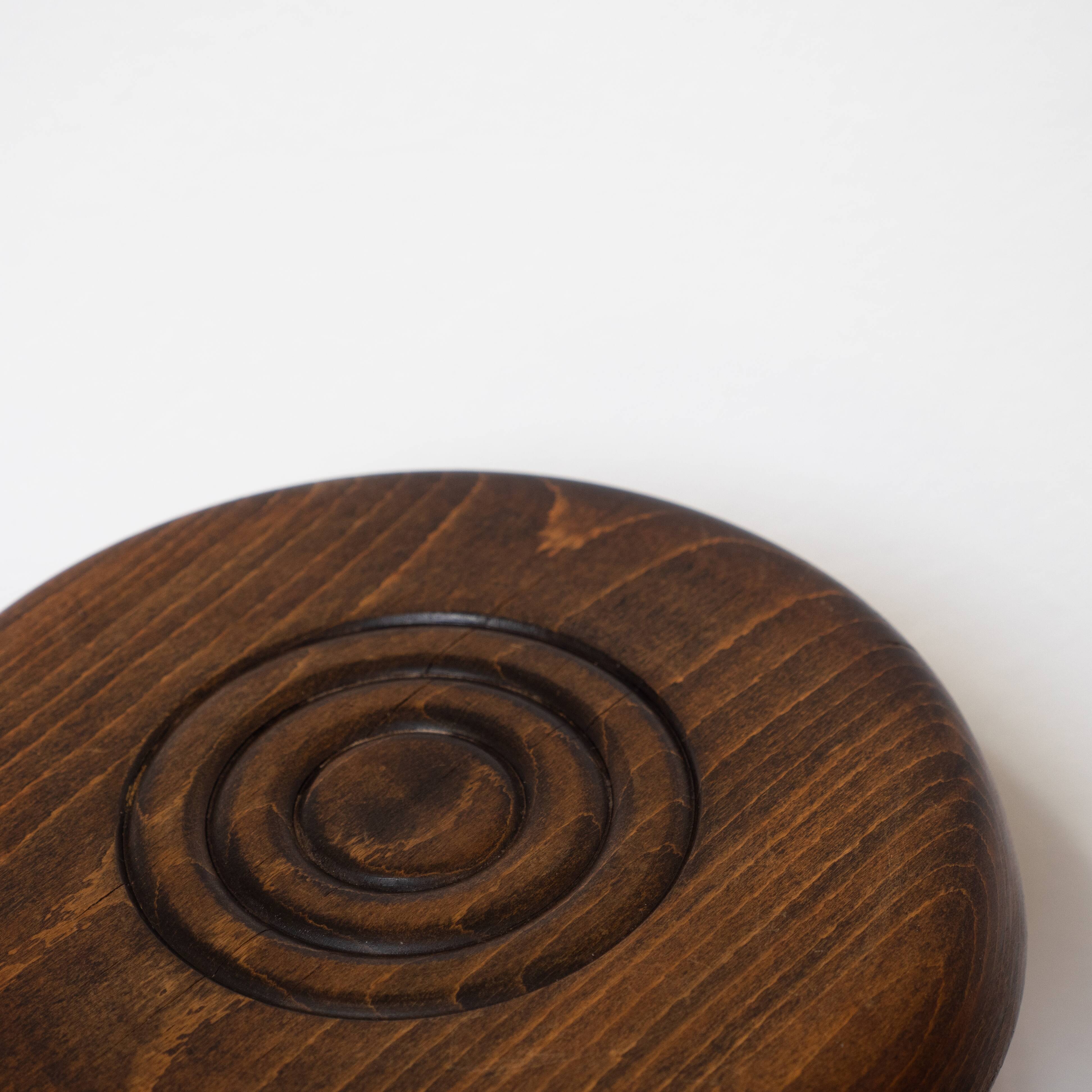 Twisted solid wood stool