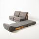 Modular folding chair, former Czechoslovakia in fabric and leather, 1970s