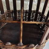 Wicker bottle holder basket