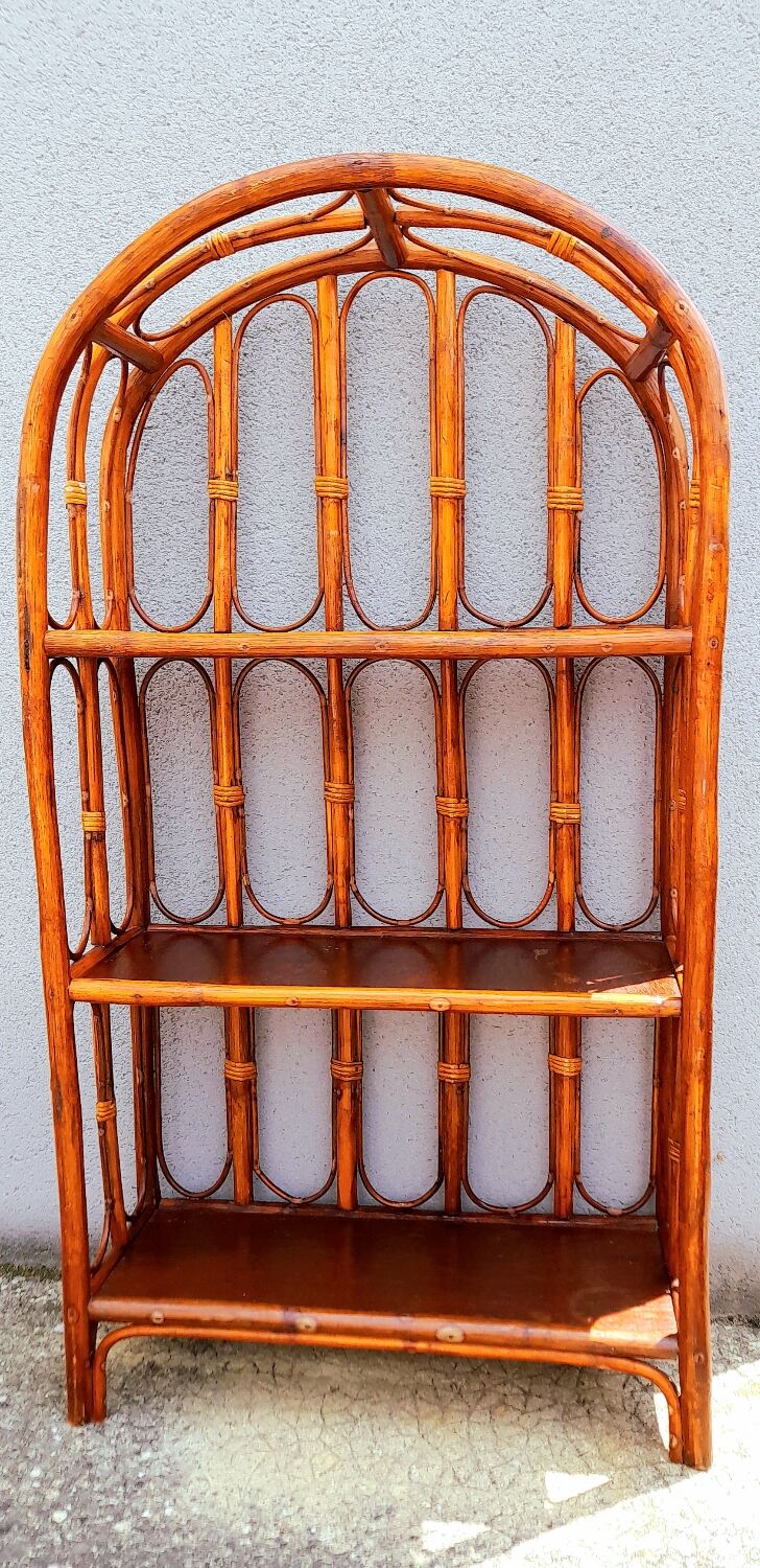 Rattan shelf