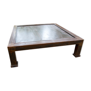 Table basse carrée en métal