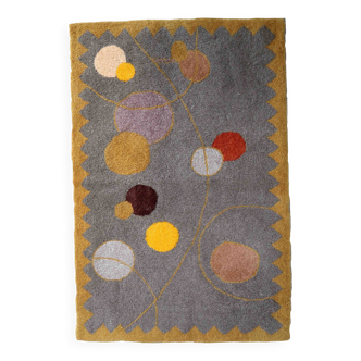 Tapis Contemporain ORA Hooked en Laine (91cm x 145cm), Édition Unique