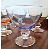 Coupes en verre coloré - lot de 6