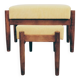 Vintage kids chairs retro yellow corduroy Scandinavian design 