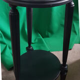 Pedestal table - black and white marble top