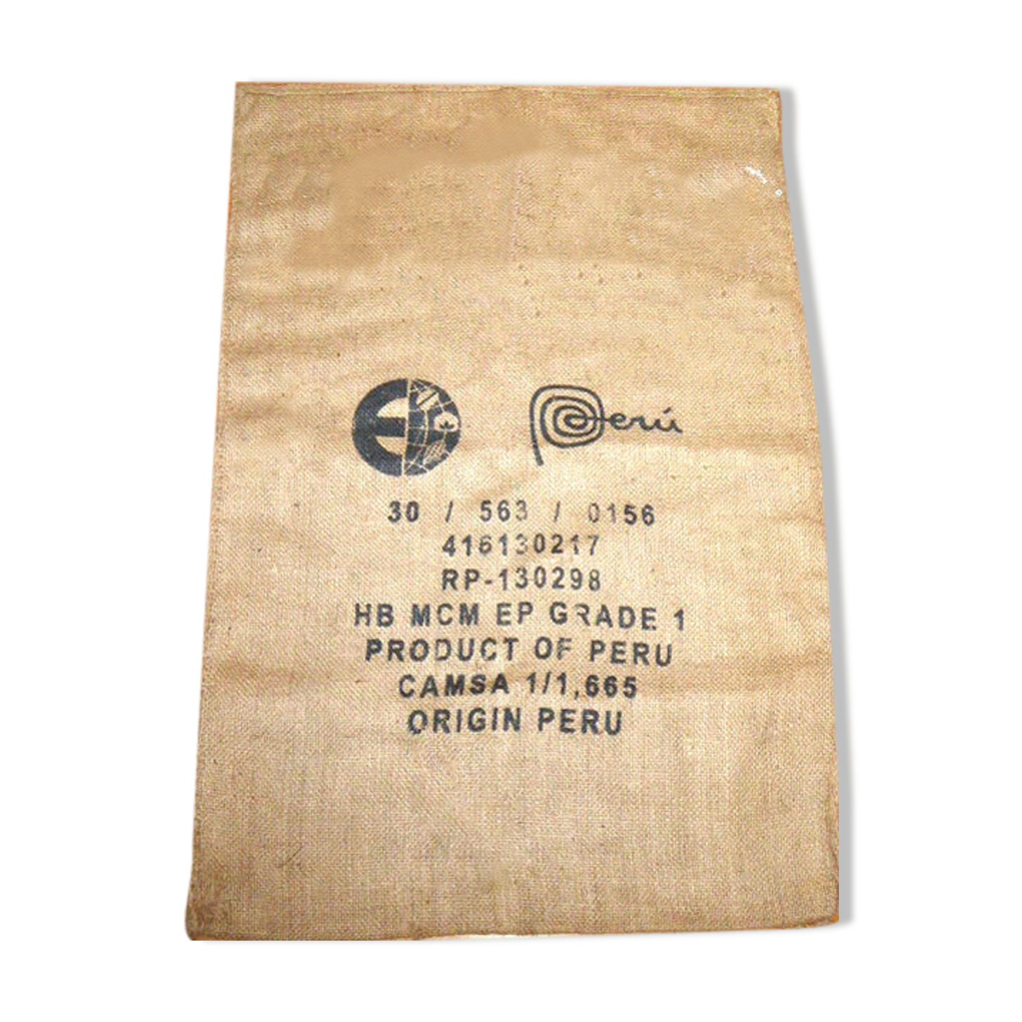 Backpack coffee in jute canvas 'Peru '.