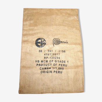 Backpack coffee in jute canvas 'Peru '.